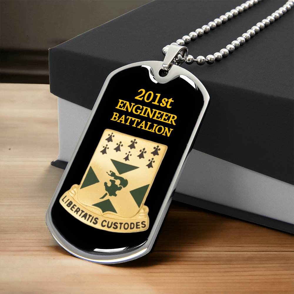 Awesome Dog Tag For 201St Engineer Battalion - Army Tag Necklace, Dog Tag
