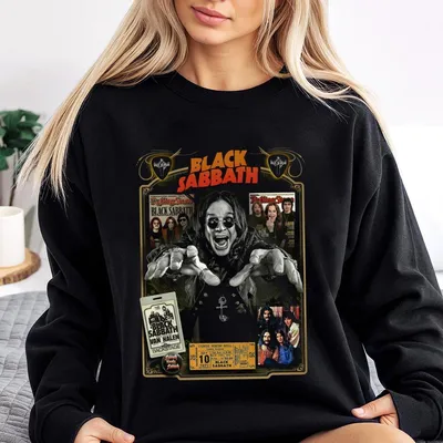 Legendary Artist Ozzy Osbourne 2 Sided Sweatshirt, Vintage Black Sabbath Sweatshirt, Rock Metal Merch Sweatshirt, Gift For Men And Women